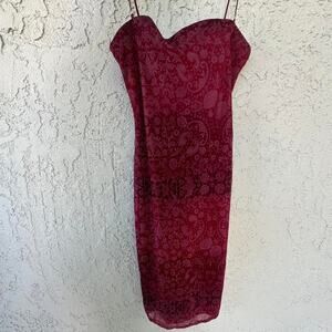 Y2k red dress